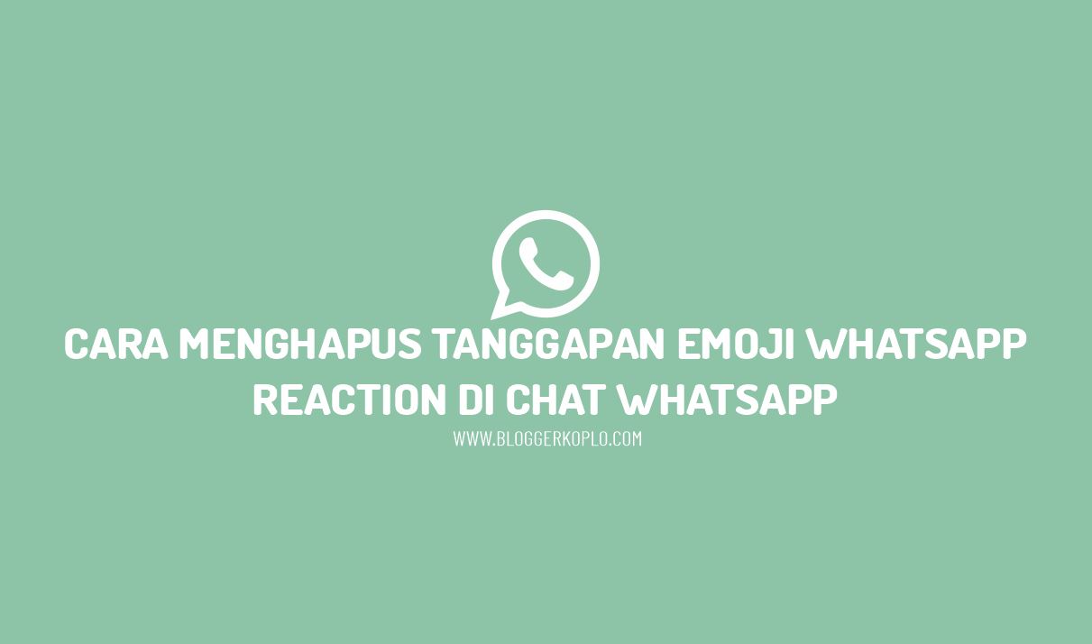 Cara Menghapus Tanggapan Emoji Whatsapp Reaction di Chat Whatsapp