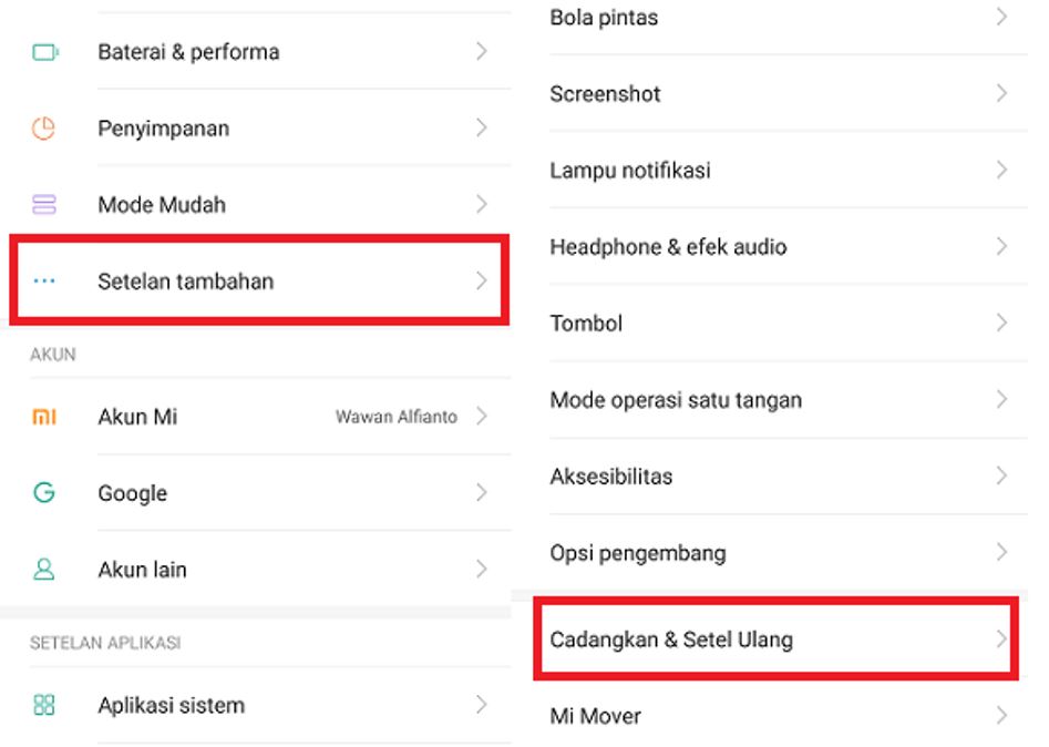 Cara Reset HP Xiaomi ke Setelan Pabrik Semua Tipe